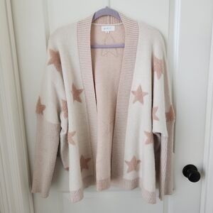 Pink and Cream Cozy Star Cardigan